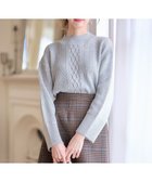 【エニィ スィス/any SiS】の【洗える】スフレアランパターン ニット ライトグレー|ID: prp329100004625611 ipo3291000000034311997