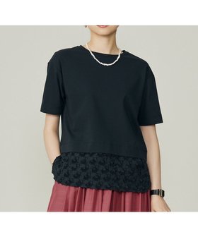 【自由区/JIYU-KU】 【洗える】ジャカードコンビジャージー カットソー人気、トレンドファッション・服の通販 founy(ファニー) ファッション Fashion レディースファッション Fashion for Women トップス・カットソー Cut & Sew Tops シャツ・ブラウス・オフィスカジュアル Elegant Blouses & Button-Ups ロングTシャツ・Tシャツ Longline T-Shirts & Tees カットソー・ベーシックTシャツ Cut-and-Sewn Tops / Stretch Tees & Basics 新作・新入荷 New Arrivals / New In カットソー Cut and Sewn Top キュプラ Cupro, Eco Fabric ジャカード／ジャガード Jacquard, Woven Pattern ストレッチ Stretch, Stretchy Fabric トレンド Trend, Trending Now ドレープ Drape, Draping Fabric ブロッキング Color Blocking, Panel Design エレガント 上品 Elegant 洗える Machine Washable A/W・秋冬 Autumn/Winter |ID:prp329100004625647