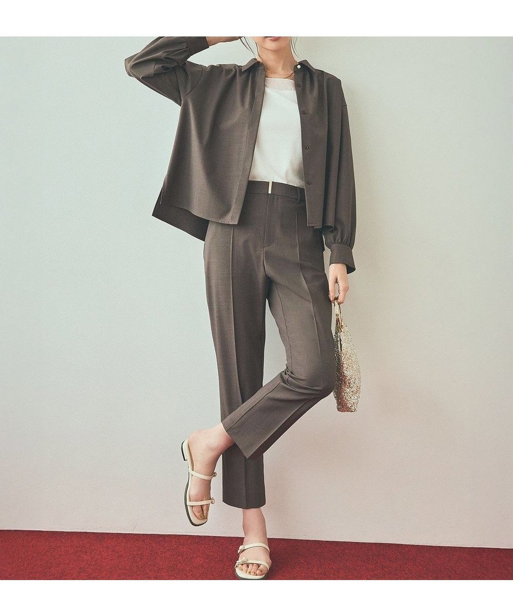 【エニィ スィス/any SiS】のウーステッドエステル テーパード パンツ インテリア・キッズ・メンズ・レディースファッション・服の通販 founy(ファニー) 　ファッション　Fashion　レディースファッション　Fashion for Women　パンツ　Pants & Trousers　シンプル　Simple, Minimal　ジャケット　Jacket, Outerwear　ストレッチ　Stretch, Stretchy Fabric　セットアップ　Set-Up, Coordinated Outfit　センター　Center, Center Line　テーパード　Tapered, Tapered Pants　フェイク　Faux, Fake　フロント　Front, Front Design　プリーツ　Pleats, Pleated　ポケット　Pocket, Pocket Detail　マニッシュ　Mannish, Boyish　ワイド　Wide, Wide Fit　A/W・秋冬　Autumn/Winter　おすすめ　Recommended / Our Picks　新作・新入荷　New Arrivals / New In　ビジネス 仕事 通勤　Business / Work / Commuting　モカグレー|ID: prp329100004625648 ipo3291000000035712895