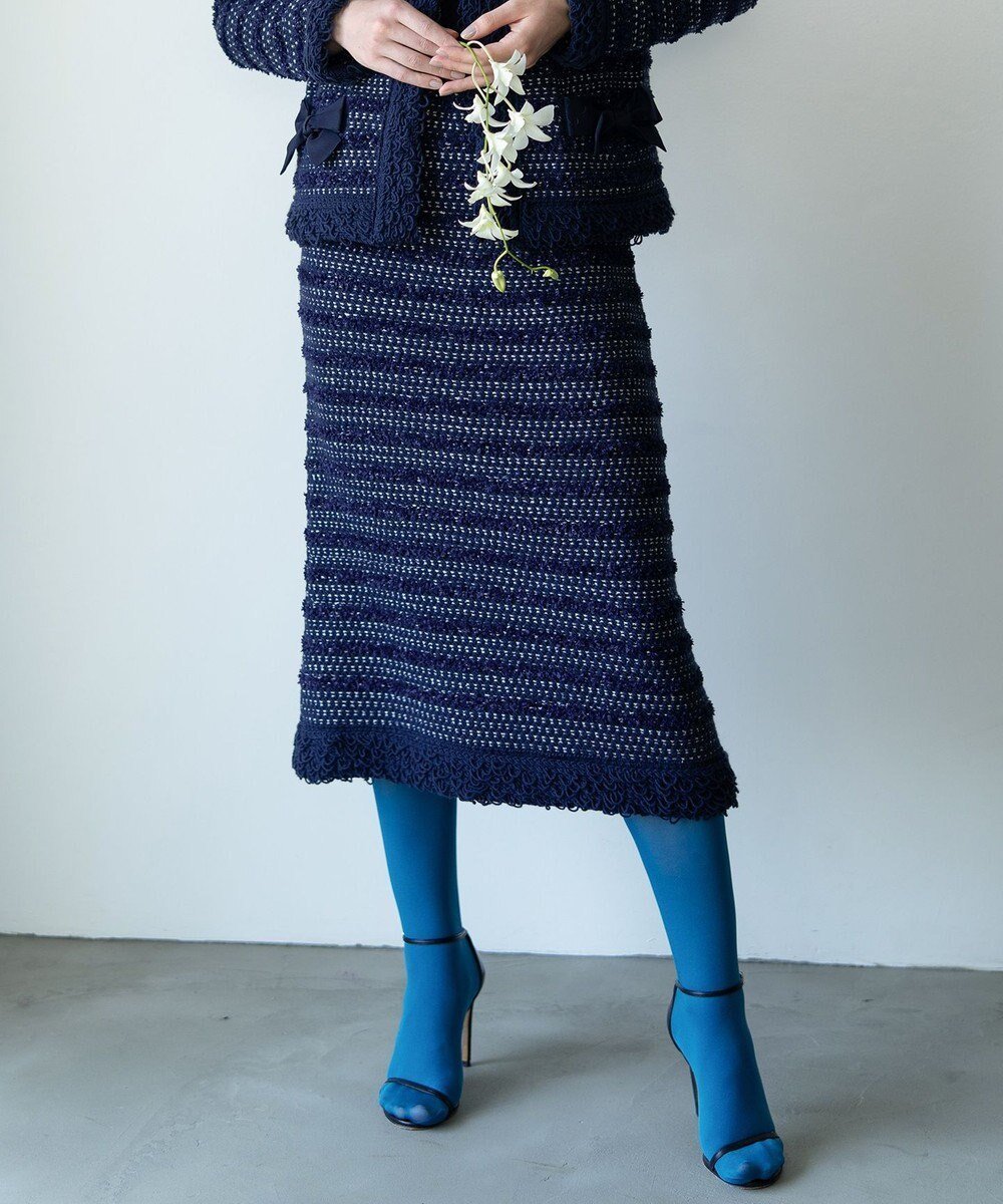 【自由区/JIYU-KU】の【カトリエムブーケ】Tweed melange フリンジスカート 人気、トレンドファッション・服の通販 founy(ファニー) 　ファッション　Fashion　レディースファッション　Fashion for Women　スカート　Skirts　おすすめ　Recommended / Our Picks　アクリル　Acrylic Material　ジャケット　Jacket, Outerwear　ストレート　Straight, Straight Cut　ツイード　Twill, Twill Weave　A/W・秋冬　Autumn/Winter　 other-1|ID: prp329100004625650 ipo3291000000033235463