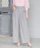 【フェルゥ/Feroux】の【洗える】リボンディテール セミワイドパンツ ライトグレー系|ID: prp329100004625654 ipo3291000000033235502