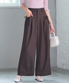 【フェルゥ/Feroux】の【洗える】リボンディテール セミワイドパンツ ダークブラウン系|ID: prp329100004625654 ipo3291000000033235503