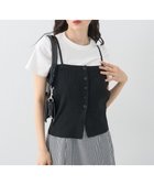 【アースミュージックアンドエコロジー/earth music&ecology】のSET2点コンパクトTEE+マルチwayニットビスチ 人気、トレンドファッション・服の通販 founy(ファニー) ファッション Fashion レディースファッション Fashion for Women トップス・カットソー Cut & Sew Tops ニット Knit Tops & Sweaters シャツ・ブラウス・オフィスカジュアル Elegant Blouses & Button-Ups ロングTシャツ・Tシャツ Longline T-Shirts & Tees カットソー・ベーシックTシャツ Cut-and-Sewn Tops / Stretch Tees & Basics おすすめ Recommended / Our Picks アンサンブル Ensemble Set カットソー Cut and Sewn Top コンパクト Compact, Small Size シンプル Simple, Minimal ビスチェ Bustier, Corset Top ポケット Pocket, Pocket Detail A/W・秋冬 Autumn/Winter thumbnail Black|ID: prp329100004625663 ipo3291000000033309833