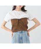 【アースミュージックアンドエコロジー/earth music&ecology】のSET2点コンパクトTEE+マルチwayニットビスチ 人気、トレンドファッション・服の通販 founy(ファニー) ファッション Fashion レディースファッション Fashion for Women トップス・カットソー Cut & Sew Tops ニット Knit Tops & Sweaters シャツ・ブラウス・オフィスカジュアル Elegant Blouses & Button-Ups ロングTシャツ・Tシャツ Longline T-Shirts & Tees カットソー・ベーシックTシャツ Cut-and-Sewn Tops / Stretch Tees & Basics おすすめ Recommended / Our Picks アンサンブル Ensemble Set カットソー Cut and Sewn Top コンパクト Compact, Small Size シンプル Simple, Minimal ビスチェ Bustier, Corset Top ポケット Pocket, Pocket Detail A/W・秋冬 Autumn/Winter thumbnail Brown|ID: prp329100004625663 ipo3291000000033309834
