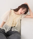 【アースミュージックアンドエコロジー/earth music&ecology】のSET2点チュールバルーンブラウス+ロゴタンク Ivory|ID: prp329100004625668 ipo3291000000033490792
