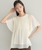 【アースミュージックアンドエコロジー/earth music&ecology】のマジョリカプリーツ半袖ブラウス 人気、トレンドファッション・服の通販 founy(ファニー) ファッション Fashion レディースファッション Fashion for Women トップス・カットソー Cut & Sew Tops シャツ・ブラウス・オフィスカジュアル Elegant Blouses & Button-Ups おすすめ Recommended / Our Picks ダウン Down, Puffer デニム Denim, Jeans Material フェミニン Feminine, Girly フレア Flare, Flared プリーツ Pleats, Pleated ボトム Bottoms, Lower Wear ポケット Pocket, Pocket Detail ワイド Wide, Wide Fit 人気 Popular, Best Seller 半袖 Short Sleeve, Half Sleeve 定番 Standard, Basic Item A/W・秋冬 Autumn/Winter thumbnail Ivory|ID: prp329100004625669 ipo3291000000033235640