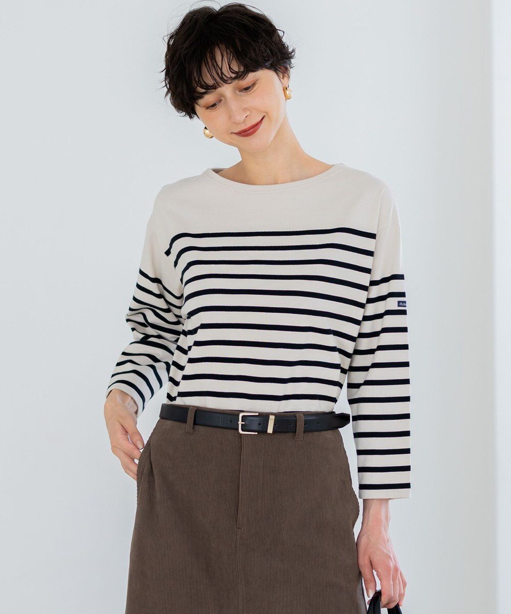 【23区/NIJYUSANKU】の【洗える】Armor-lux パネルボーダー 長袖Tシャツ インテリア・キッズ・メンズ・レディースファッション・服の通販 founy(ファニー) 　ファッション　Fashion　レディースファッション　Fashion for Women　トップス・カットソー　Cut & Sew Tops　シャツ・ブラウス・オフィスカジュアル　Elegant Blouses & Button-Ups　ロングTシャツ・Tシャツ　Longline T-Shirts & Tees　カットソー・ベーシックTシャツ　Cut-and-Sewn Tops / Stretch Tees & Basics　洗える　Machine Washable　カットソー　Cut and Sewn Top　シンプル　Simple, Minimal　ジャケット　Jacket, Outerwear　デニム　Denim, Jeans Material　長袖　Long Sleeve, Full Sleeve　バスク　Basque, Basque Style　フィット　Fit, Slim Fit　フランス　France, French　ボーダー　Border, Stripe　ロング　Long, Long-Length　ワーク　Workwear, Utility Style　A/W・秋冬　Autumn/Winter　冬　Winter / This Winter　新作・新入荷　New Arrivals / New In　エレガント 上品　Elegant　2025年　2025　2025-2026秋冬・A/W　Autumn/Winter 2025–26 AW25–26　ベージュ×ブラック|ID: prp329100004625694 ipo3291000000033235819