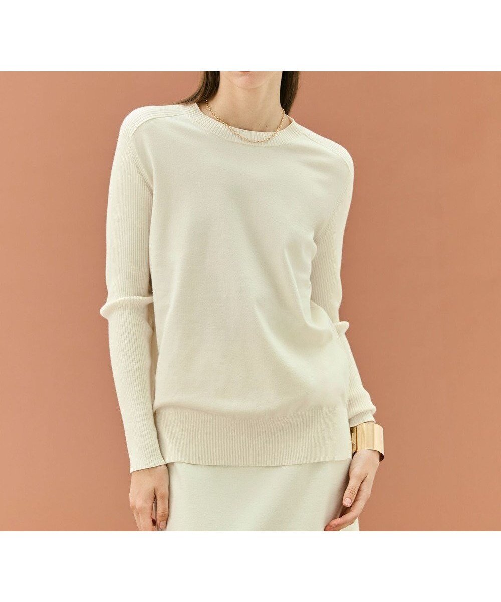 【ベイジ,/BEIGE,】の【WEB限定・洗える】WILLOW / ストレッチクルーネックリブニット 人気、トレンドファッション・服の通販 founy(ファニー) 　ファッション　Fashion　レディースファッション　Fashion for Women　トップス・カットソー　Cut & Sew Tops　ニット　Knit Tops & Sweaters　セーター　Sweater, Knitwear　夏　Summer　S/S・春夏　SS, Spring/Summer, Warm Season　洗える　Machine Washable　A/W・秋冬　Autumn/Winter　 other-1|ID: prp329100004625703 ipo3291000000033943698