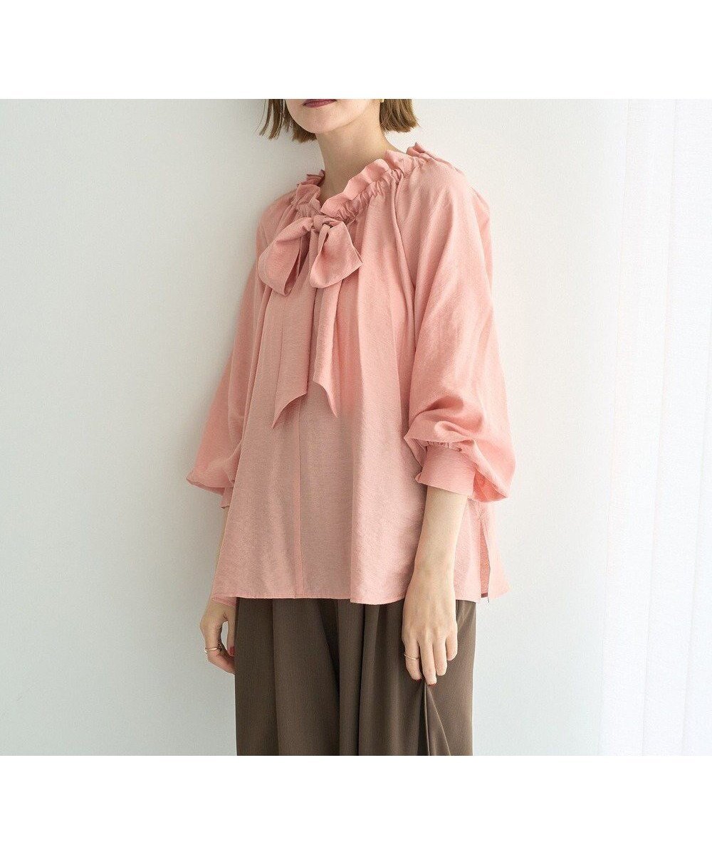 【イェッカ ヴェッカ/YECCA VECCA】のフリルギャザーボウタイブラウス 人気、トレンドファッション・服の通販 founy(ファニー) 　ファッション　Fashion　レディースファッション　Fashion for Women　トップス・カットソー　Cut & Sew Tops　シャツ・ブラウス・オフィスカジュアル　Elegant Blouses & Button-Ups　おすすめ　Recommended / Our Picks　インナー　Innerwear　ギャザー　Gathered, Ruffled　ジャケット　Jacket, Outerwear　フリル　Frill, Ruffle　ポケット　Pocket, Pocket Detail　リボン　Ribbon, Bow　エレガント 上品　Elegant　A/W・秋冬　Autumn/Winter　 other-1|ID: prp329100004625711 ipo3291000000033308030