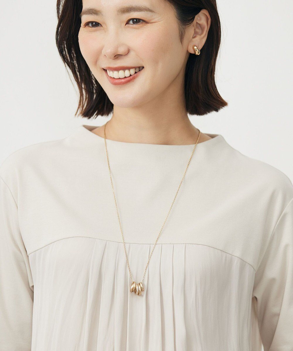 【ジェイ プレス/J.PRESS】のジルコニア ビジューリング ネックレス インテリア・キッズ・メンズ・レディースファッション・服の通販 founy(ファニー) 　ファッション　Fashion　レディースファッション　Fashion for Women　ジュエリー　Jewelry　ファッションリング　Fashion Rings　ネックレス　Necklaces & Pendants　アクセサリー　Fashion Accessories　シルバー　Silver, Metallic Silver　シンプル　Simple, Minimal　セレモニー　Ceremony　チェーン　Chain, Chain Strap　ネックレス　Necklace, Pendant Necklace　エレガント 上品　Elegant　日本製　Made In Japan　ケシウスゴールド系|ID: prp329100004625712 ipo3291000000035729754