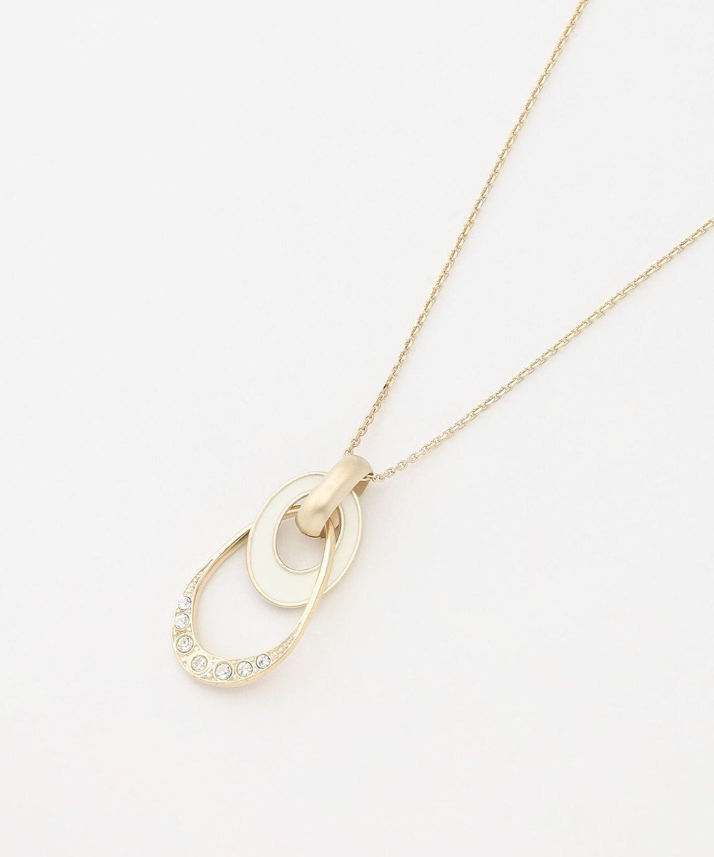 【ジェイ プレス/J.PRESS】の【リバーシブル】 エポ オーバル ネックレス インテリア・キッズ・メンズ・レディースファッション・服の通販 founy(ファニー) 　ファッション　Fashion　レディースファッション　Fashion for Women　ジュエリー　Jewelry　ネックレス　Necklaces & Pendants　アクセサリー　Fashion Accessories　オーバル　Oval Design　ガラス　Glass, Glassware　チェーン　Chain, Chain Strap　ネックレス　Necklace, Pendant Necklace　プレート　Plate, Dish　メタル　Metal, Metal Parts　リバーシブル　Reversible, Two-Sided　日本製　Made In Japan　オフ×グレージュ系|ID: prp329100004625719 ipo3291000000034559812