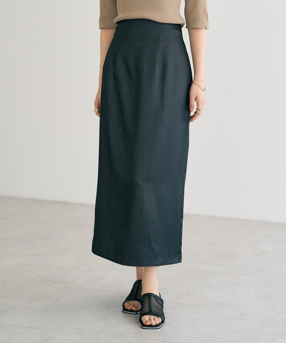 【イェッカ ヴェッカ/YECCA VECCA】のシャイニーロングスカート インテリア・キッズ・メンズ・レディースファッション・服の通販 founy(ファニー) 　ファッション　Fashion　レディースファッション　Fashion for Women　スカート　Skirts　ロングスカート　Long Skirts / Maxi & Midi Skirts　エレガント 上品　Elegant　サテン　Satin, Glossy Fabric　シャイニー　Shiny, Glossy Finish　スリット　Slit, Slit Detail　ポケット　Pocket, Pocket Detail　ロング　Long, Long-Length　A/W・秋冬　Autumn/Winter　Black|ID: prp329100004625825 ipo3291000000033716546