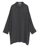 【グリーンパークス/Green Parks】のI ターンバック長袖レーヨンチュニック Charcoal Gray|ID: prp329100004625827 ipo3291000000033237277