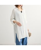 【グリーンパークス/Green Parks】のI ターンバック長袖レーヨンチュニック Stripe|ID: prp329100004625827 ipo3291000000033544453
