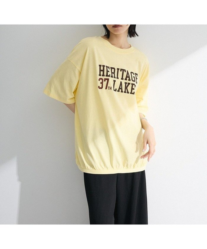 【グリーンパークス/Green Parks】のカレッジロゴ刺繍5分袖チュニック インテリア・キッズ・メンズ・レディースファッション・服の通販 founy(ファニー) https://founy.com/ ファッション Fashion レディースファッション Fashion for Women ワンピース Dresses チュニック Tunic Tops & Dresses 新作・新入荷 New Arrivals / New In ギャザー Gathered, Ruffled チュニック Tunic, Long Top プリント Print, Printed Pattern ポケット Pocket, Pocket Detail A/W・秋冬 Autumn/Winter |ID: prp329100004625829 ipo3291000000033237315