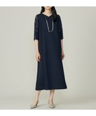 【自由区/JIYU-KU】の【洗える】フラワーレースダブルクロス ワンピース ネイビー|ID: prp329100004625839 ipo3291000000033237405