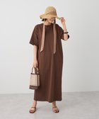 【クラフトスタンダードブティック/CRAFT STANDARD BOUTIQUE】のビッグシルエット5分袖ワンピース Brown|ID: prp329100004625848 ipo3291000000033309818