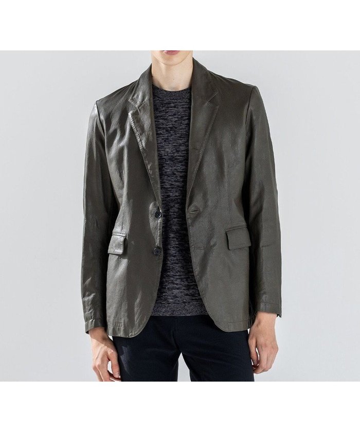 【ジョゼフ オム/JOSEPH HOMME / MEN】の新素材【シャツ感覚で羽織れる軽さ】シュリンクエアレザー ジャケット インテリア・キッズ・メンズ・レディースファッション・服の通販 founy(ファニー) https://founy.com/ ファッション Fashion メンズファッション Fashion for Men アウター Men's Coats Outerwear テーラードジャケット Tailored Jackets & Blazers エレガント 上品 Elegant ジャケット Jacket, Outerwear スラックス Slacks, Dress Pants センター Center, Center Line デニム Denim, Jeans Material フラップ Flap, Flap Pocket ベーシック Basic, Essential ポケット Pocket, Pocket Detail A/W・秋冬 Autumn/Winter S/S・春夏 SS, Spring/Summer, Warm Season 新作・新入荷 New Arrivals / New In 夏 Summer |ID: prp329100004626519 ipo3291000000033246078