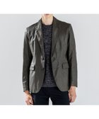 【ジョゼフ オム/JOSEPH HOMME / MEN】の新素材【シャツ感覚で羽織れる軽さ】シュリンクエアレザー ジャケット ダークグリーン系|ID: prp329100004626519 ipo3291000000034664411