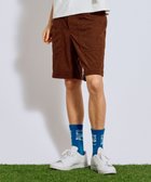 【ピーダブリュサーキュラス/PW CIRCULUS / MEN】の【手洗い洗濯可 / NEWシーズン素材 / ストレッチ】【MEN】コーデュロイショーツ ゴルフ ダークブラウン系|ID: prp329100004626541 ipo3291000000033330300