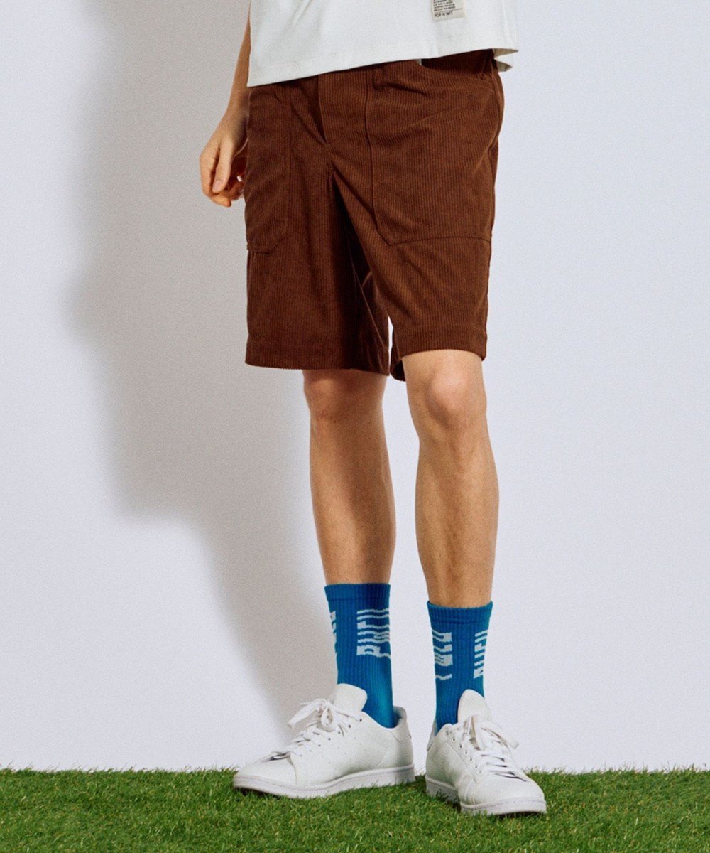 【ピーダブリュサーキュラス/PW CIRCULUS / MEN】の【手洗い洗濯可 / NEWシーズン素材 / ストレッチ】【MEN】コーデュロイショーツ ゴルフ インテリア・キッズ・メンズ・レディースファッション・服の通販 founy(ファニー) 　ファッション　Fashion　メンズファッション　Fashion for Men　ボトムス　Bottoms　洗える　Machine Washable　秋　Autumn　コーデュロイ　Corduroy, Cord Fabric　ショーツ　Shorts, Short Pants　ショート　Short, Short Length　シンプル　Simple, Minimal　ストレッチ　Stretch, Stretchy Fabric　ベーシック　Basic, Essential　メンズ　Men's, Menswear　A/W・秋冬　Autumn/Winter　おすすめ　Recommended / Our Picks　夏　Summer　ゴルフ　Golf　2025年　2025　2025-2026秋冬・A/W　Autumn/Winter 2025–26 AW25–26　ダークブラウン系|ID: prp329100004626541 ipo3291000000033330300