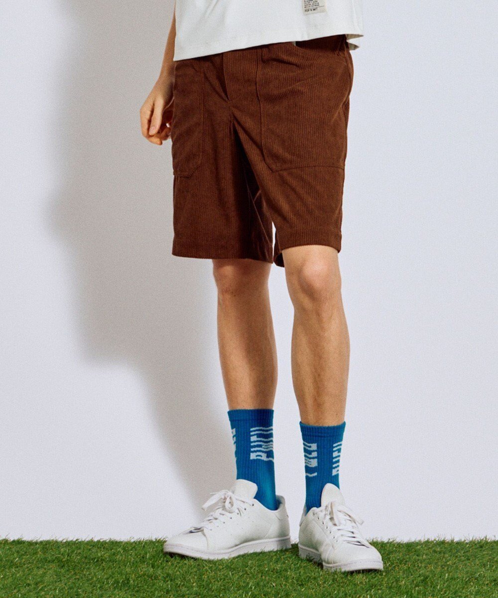【ピーダブリュサーキュラス/PW CIRCULUS / MEN】の【手洗い洗濯可 / NEWシーズン素材 / ストレッチ】【MEN】コーデュロイショーツ ゴルフ インテリア・キッズ・メンズ・レディースファッション・服の通販 founy(ファニー) 　ファッション　Fashion　メンズファッション　Fashion for Men　ボトムス　Bottoms　洗える　Machine Washable　秋　Autumn　コーデュロイ　Corduroy, Cord Fabric　ショーツ　Shorts, Short Pants　ショート　Short, Short Length　シンプル　Simple, Minimal　ストレッチ　Stretch, Stretchy Fabric　ベーシック　Basic, Essential　メンズ　Men's, Menswear　A/W・秋冬　Autumn/Winter　おすすめ　Recommended / Our Picks　夏　Summer　ゴルフ　Golf　2025年　2025　2025-2026秋冬・A/W　Autumn/Winter 2025–26 AW25–26　ダークブラウン系|ID: prp329100004626541 ipo3291000000034188350
