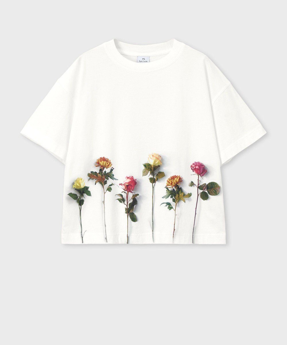 【ポール スミス/Paul Smith】のフラワー ヘムプリント 半袖Tシャツ インテリア・キッズ・メンズ・レディースファッション・服の通販 founy(ファニー) 　ファッション　Fashion　レディースファッション　Fashion for Women　トップス・カットソー　Cut & Sew Tops　シャツ・ブラウス・オフィスカジュアル　Elegant Blouses & Button-Ups　ロングTシャツ・Tシャツ　Longline T-Shirts & Tees　カットソー・ベーシックTシャツ　Cut-and-Sewn Tops / Stretch Tees & Basics　イエロー　Yellow　カットソー　Cut and Sewn Top　デニム　Denim, Jeans Material　フィット　Fit, Slim Fit　フェミニン　Feminine, Girly　フラワー　Flower, Floral　プリント　Print, Printed Pattern　リラックス　Relax, Relaxed Fit　半袖　Short Sleeve, Half Sleeve　夏　Summer　S/S・春夏　SS, Spring/Summer, Warm Season　A/W・秋冬　Autumn/Winter　オフホワイト|ID: prp329100004626770 ipo3291000000033249781