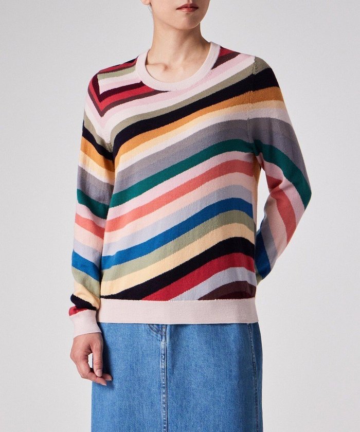 【ポール スミス/Paul Smith】のメリノウール Swirl ニット インテリア・キッズ・メンズ・レディースファッション・服の通販 founy(ファニー) https://founy.com/ ファッション Fashion レディースファッション Fashion for Women トップス・カットソー Cut & Sew Tops ニット Knit Tops & Sweaters おすすめ Recommended / Our Picks セーター Sweater, Knitwear デニム Denim, Jeans Material 夏 Summer S/S・春夏 SS, Spring/Summer, Warm Season A/W・秋冬 Autumn/Winter |ID: prp329100004626772 ipo3291000000033336520