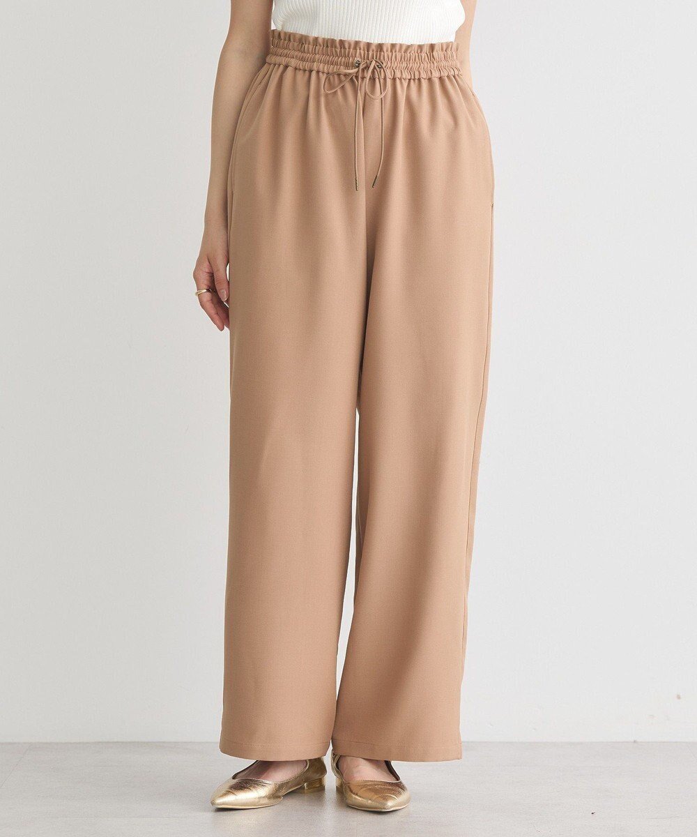 【アースミュージックアンドエコロジー/earth music&ecology】のリラックスワイドパンツ インテリア・キッズ・メンズ・レディースファッション・服の通販 founy(ファニー) 　ファッション　Fashion　レディースファッション　Fashion for Women　パンツ　Pants & Trousers　シャーリング　Shirring, Ruched　シンプル　Simple, Minimal　ジャケット　Jacket, Outerwear　セットアップ　Set-Up, Coordinated Outfit　ポケット　Pocket, Pocket Detail　ロング　Long, Long-Length　ワイド　Wide, Wide Fit　A/W・秋冬　Autumn/Winter　Camel|ID: prp329100004626780 ipo3291000000033249848