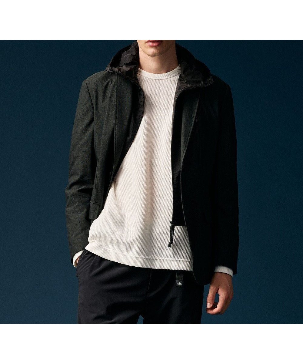 【ジョセフ アブード マウンテン/JOSEPH ABBOUD MOUNTAIN】の【洗える・撥水/フードが外せる】メランジハイパワー2wayストレッチ ジャケット インテリア・キッズ・メンズ・レディースファッション・服の通販 founy(ファニー) 　ファッション　Fashion　レディースファッション　Fashion for Women　アウター　Coat / Outerwear Collection　レディースジャケット・軽アウター　Jackets　テーラードジャケット / 通勤・きれいめスタイル　Tailored Jackets & Blazers　洗える　Machine Washable　軽量　Lightweight, Ultra Light　シンプル　Simple, Minimal　ジャケット　Jacket, Outerwear　ストレッチ　Stretch, Stretchy Fabric　パーカー　Hoodie, Parka　メランジ　Melange, Mixed Yarn　A/W・秋冬　Autumn/Winter　おすすめ　Recommended / Our Picks　カーキ系|ID: prp329100004626793 ipo3291000000033544385