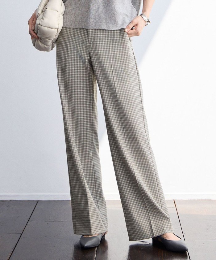 【自由区/JIYU-KU】のTRギャバチェック柄ストレート パンツ インテリア・キッズ・メンズ・レディースファッション・服の通販 founy(ファニー) https://founy.com/ ファッション Fashion レディースファッション Fashion for Women パンツ Pants & Trousers ギャザー Gathered, Ruffled コンパクト Compact, Small Size ストレッチ Stretch, Stretchy Fabric ストレート Straight, Straight Cut センター Center, Center Line チェック Check, Plaid, Tartan 定番 Standard, Basic Item 人気 Popular, Best Seller フィット Fit, Slim Fit ローズ Rose, Rose Motif A/W・秋冬 Autumn/Winter |ID: prp329100004626796 ipo3291000000035467855