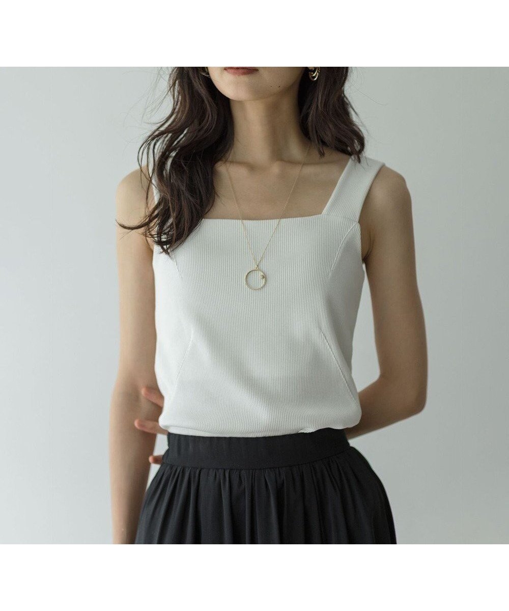 【組曲/KUMIKYOKU】のテレコスクエア タンクトップ 人気、トレンドファッション・服の通販 founy(ファニー) 　ファッション　Fashion　レディースファッション　Fashion for Women　トップス・カットソー　Cut & Sew Tops　カーディガン　Cardigan, Knitwear　スクエア　Square, Square Shape　タンク　Tank Top, Sleeveless Top　テクスチャー　Texture, Textured Fabric　テレコ　Ribbed, Rib Stitch　トレンド　Trend, Trending Now　バランス　Balance, Style Balance　ボーダー　Border, Stripe　無地　Plain, Solid Color　A/W・秋冬　Autumn/Winter　S/S・春夏　SS, Spring/Summer, Warm Season　おすすめ　Recommended / Our Picks　夏　Summer　 other-1|ID: prp329100004626802 ipo3291000000033819654