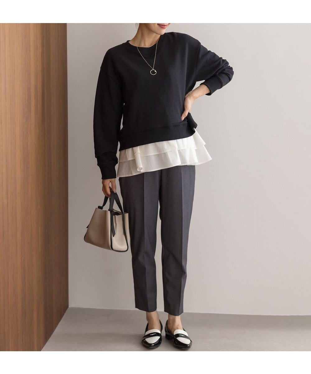 【組曲/KUMIKYOKU】のハンサムツイルテーパード パンツ インテリア・キッズ・メンズ・レディースファッション・服の通販 founy(ファニー) 　ファッション　Fashion　レディースファッション　Fashion for Women　パンツ　Pants & Trousers　ウォーム　Warm Fabric　キュロット　Culottes, Wide Shorts　ジャケット　Jacket, Outerwear　ストレッチ　Stretch, Stretchy Fabric　センター　Center, Center Line　チェック　Check, Plaid, Tartan　テーパード　Tapered, Tapered Pants　ドレープ　Drape, Draping Fabric　フラット　Flat, Flat Shoes　フロント　Front, Front Design　ヨーク　Yoke, Yoke Design　A/W・秋冬　Autumn/Winter　グレー系|ID: prp329100004626806 ipo3291000000033833998