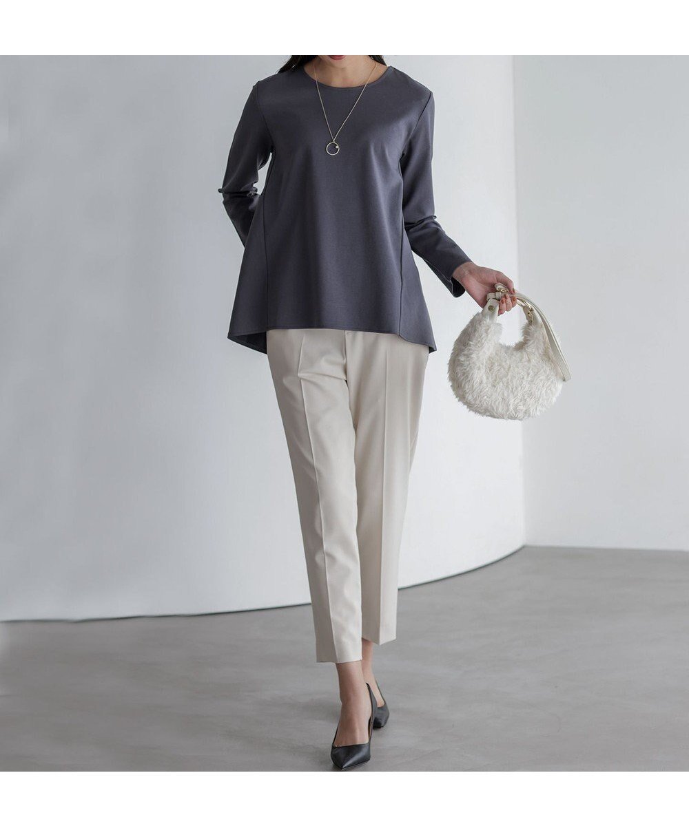 【組曲/KUMIKYOKU】のハンサムツイルテーパード パンツ 人気、トレンドファッション・服の通販 founy(ファニー) 　ファッション　Fashion　レディースファッション　Fashion for Women　パンツ　Pants & Trousers　ウォーム　Warm Fabric　キュロット　Culottes, Wide Shorts　ジャケット　Jacket, Outerwear　ストレッチ　Stretch, Stretchy Fabric　センター　Center, Center Line　チェック　Check, Plaid, Tartan　テーパード　Tapered, Tapered Pants　ドレープ　Drape, Draping Fabric　フラット　Flat, Flat Shoes　フロント　Front, Front Design　ヨーク　Yoke, Yoke Design　A/W・秋冬　Autumn/Winter　 other-1|ID: prp329100004626806 ipo3291000000034109453