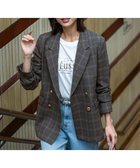【エニィ スィス/any SiS】の【保温効果・ストレッチ・洗える】ビューティサーモ2WAYストレッチ テーラードジャケット グレーチェック|ID: prp329100004626820 ipo3291000000033566488