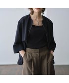 【アイシービー/iCB】のウール2WAYストレッチ ノーカラーブルゾン ブラック系|ID: prp329100004626843 ipo3291000000035909945