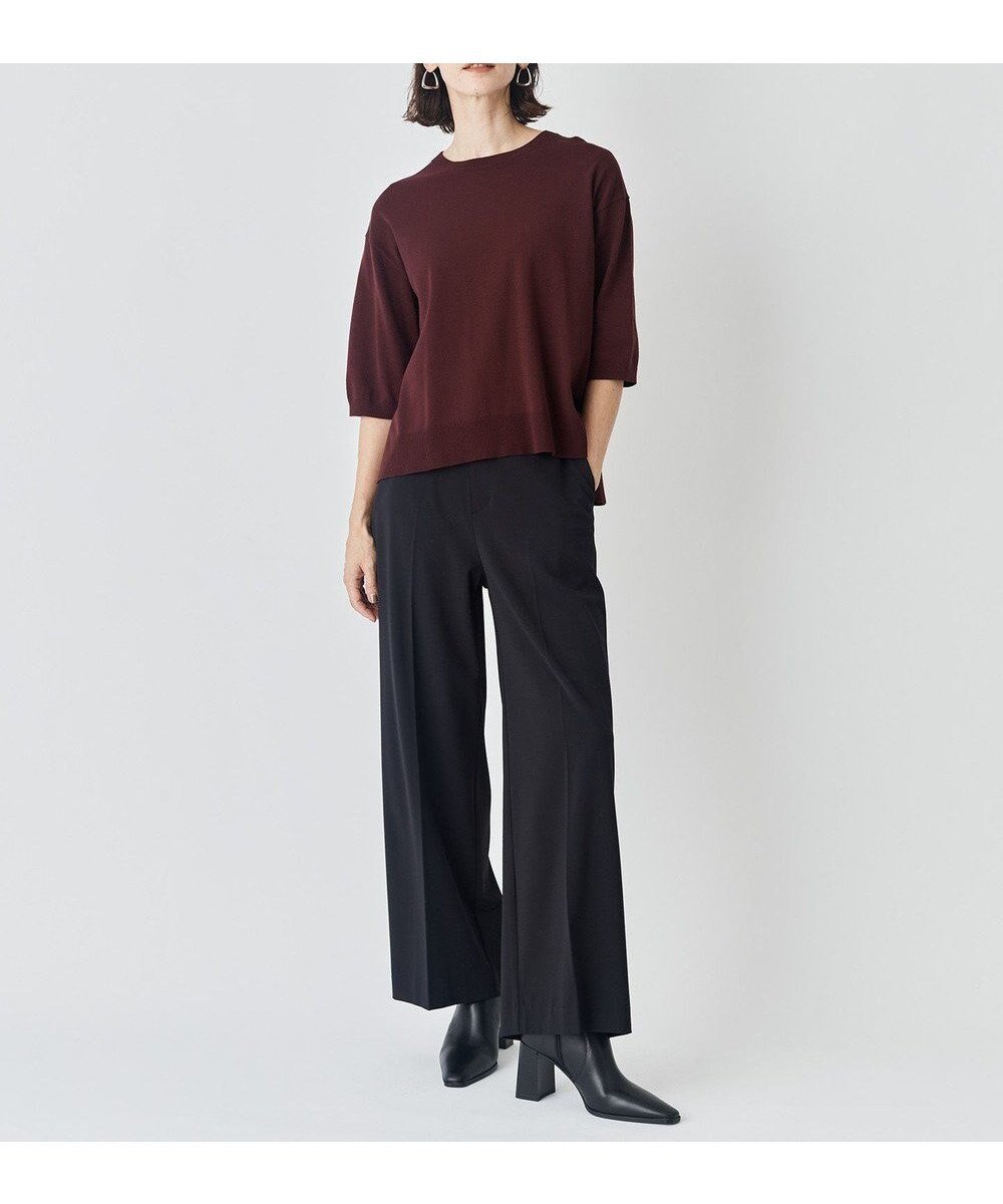 【アンフィーロ 自由区/UNFILO】のマイビューティニット ハーフスリーブ インテリア・キッズ・メンズ・レディースファッション・服の通販 founy(ファニー) ファッション Fashion レディースファッション Fashion for Women トップス・カットソー Cut & Sew Tops ニット Knit Tops & Sweaters ウォッシャブル Machine Washable 春 Spring 秋 Autumn クロップド Cropped, Short Length 抗菌 Antibacterial, Bacteria-Resistant スリット Slit, Slit Detail スリーブ Sleeve, Long Sleeve / Short Sleeve セーター Sweater, Knitwear ツイスト Tweed, Tweed Fabric 人気 Popular, Best Seller ハーフ Half, Half-Length ヘムライン Hemline, Bottom Cut ボトム Bottoms, Lower Wear S/S・春夏 SS, Spring/Summer, Warm Season 夏 Summer ボルドー|ID: prp329100004626845 ipo3291000000034237492