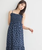 【アースミュージックアンドエコロジー/earth music&ecology】の花柄シアーポップコーンキャミワンピース Navy|ID: prp329100004626881 ipo3291000000033250831