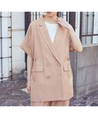 【アースミュージックアンドエコロジー/earth music&ecology】の半袖サイドドロストジャケット Camel|ID: prp329100004626888 ipo3291000000035789853