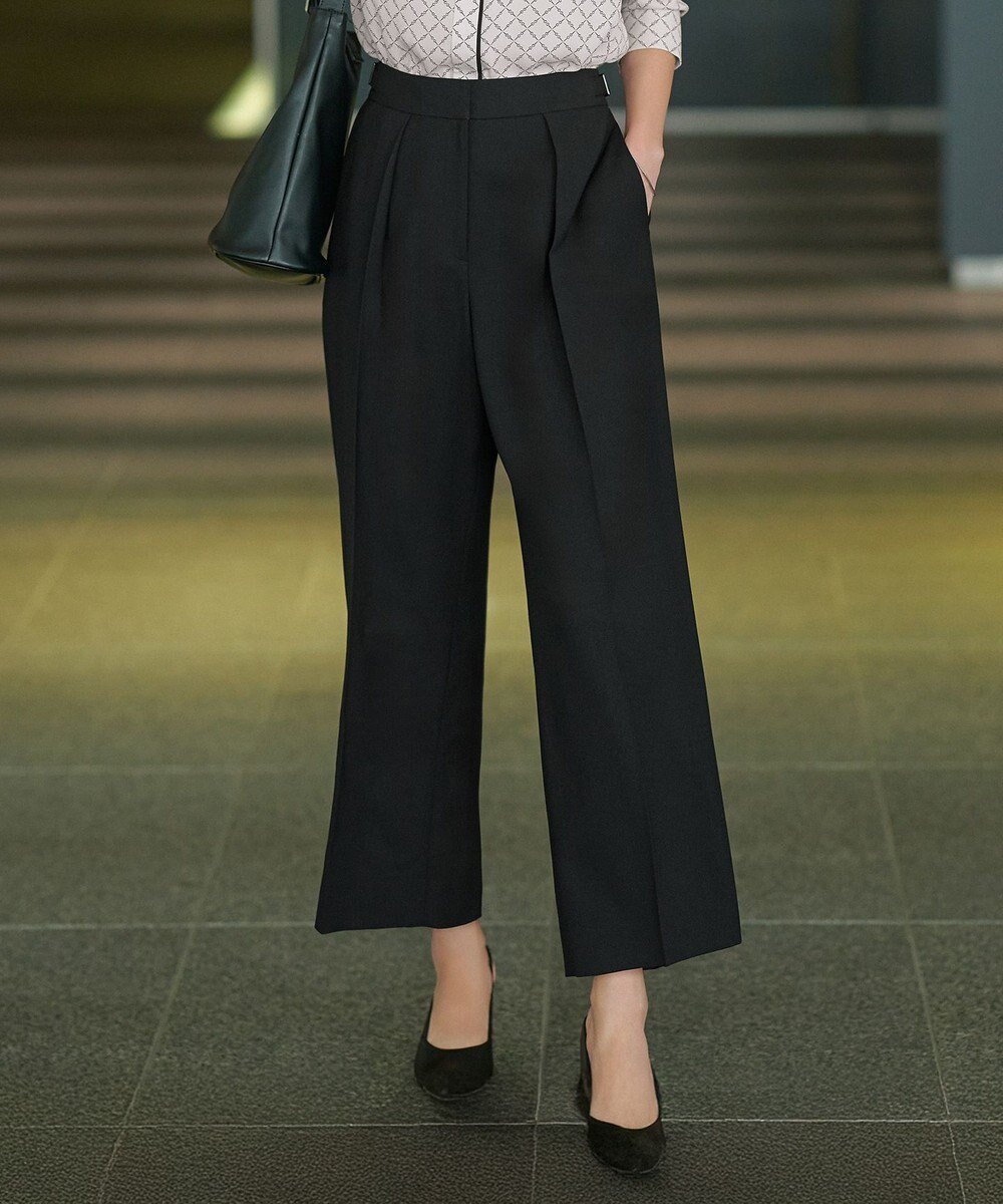 【アイシービー/iCB】の【UVカット・洗える】ウール2WAYストレッチ ワイドパンツ インテリア・キッズ・メンズ・レディースファッション・服の通販 founy(ファニー) 　ファッション　Fashion　レディースファッション　Fashion for Women　パンツ　Pants & Trousers　洗える　Machine Washable　キャミソール　Camisole, Spaghetti Strap Top　ジャケット　Jacket, Outerwear　ストレッチ　Stretch, Stretchy Fabric　スマート　Smart, Elegant　セットアップ　Set-Up, Coordinated Outfit　センター　Center, Center Line　フォルム　Silhouette, Form　ブルゾン　Blouson, Bomber Jacket　ベスト　Vest, Waistcoat　ワイド　Wide, Wide Fit　A/W・秋冬　Autumn/Winter　2025年　2025　2025-2026秋冬・A/W　Autumn/Winter 2025–26 AW25–26　ブラック系|ID: prp329100004626891 ipo3291000000033920449