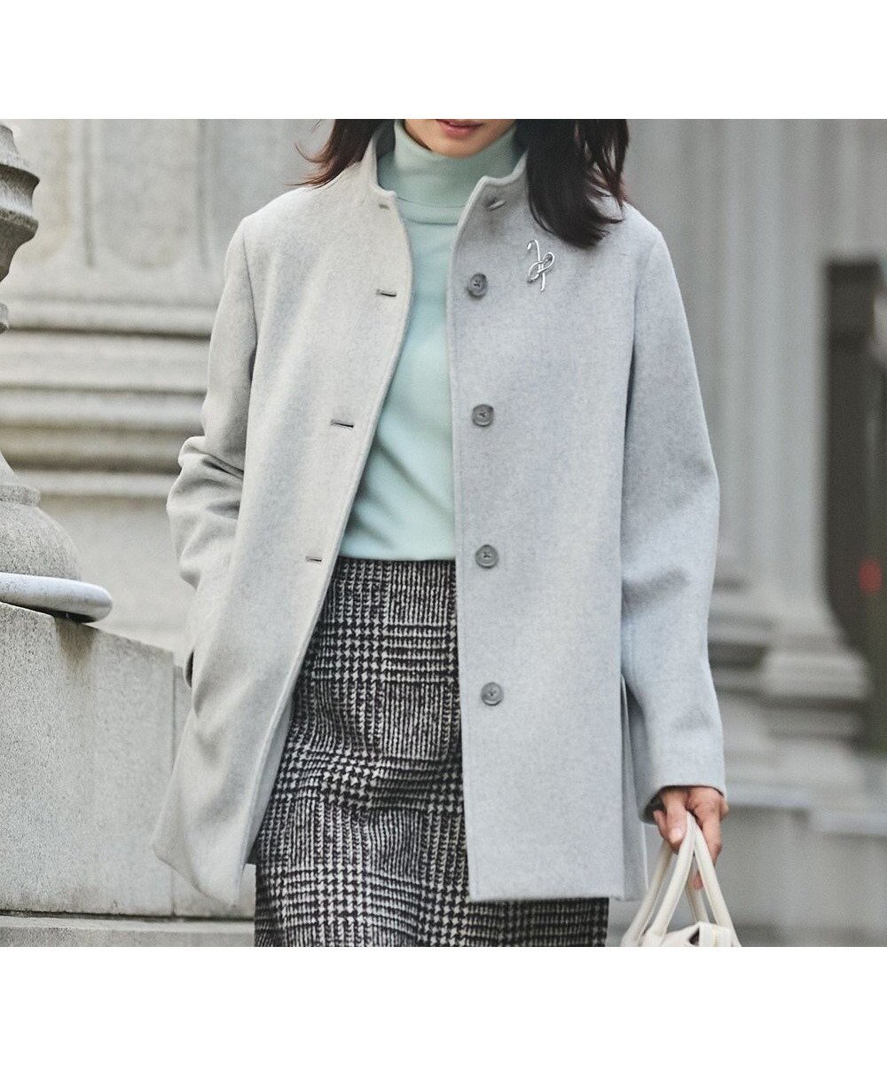 【ジェイ プレス/J.PRESS】のショートビーバー ボトルネック コート インテリア・キッズ・メンズ・レディースファッション・服の通販 founy(ファニー) ファッション Fashion レディースファッション Fashion for Women アウター Coat / Outerwear Collection コート・ロングコート・ピーコート Long Coats, Peacoats & More レディースジャケット・軽アウター Jackets エレガント 上品 Elegant ショート Short, Short Length ジャケット Jacket, Outerwear スタンド Stand Collar, Upright Stand フレアースカート Flared Skirt, A-Line Skirt ボトルネック Bottle Neck, Mock Neck A/W・秋冬 Autumn/Winter グレー系|ID: prp329100004627763 ipo3291000000034282540