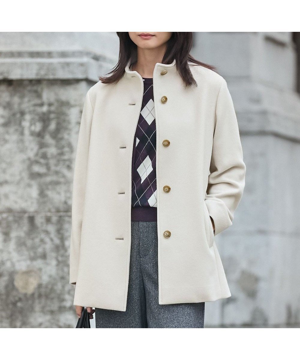 【ジェイ プレス/J.PRESS】のショートビーバー ボトルネック コート インテリア・キッズ・メンズ・レディースファッション・服の通販 founy(ファニー) ファッション Fashion レディースファッション Fashion for Women アウター Coat / Outerwear Collection コート・ロングコート・ピーコート Long Coats, Peacoats & More レディースジャケット・軽アウター Jackets エレガント 上品 Elegant ショート Short, Short Length ジャケット Jacket, Outerwear スタンド Stand Collar, Upright Stand フレアースカート Flared Skirt, A-Line Skirt ボトルネック Bottle Neck, Mock Neck A/W・秋冬 Autumn/Winter ベージュ系|ID: prp329100004627763 ipo3291000000034282541