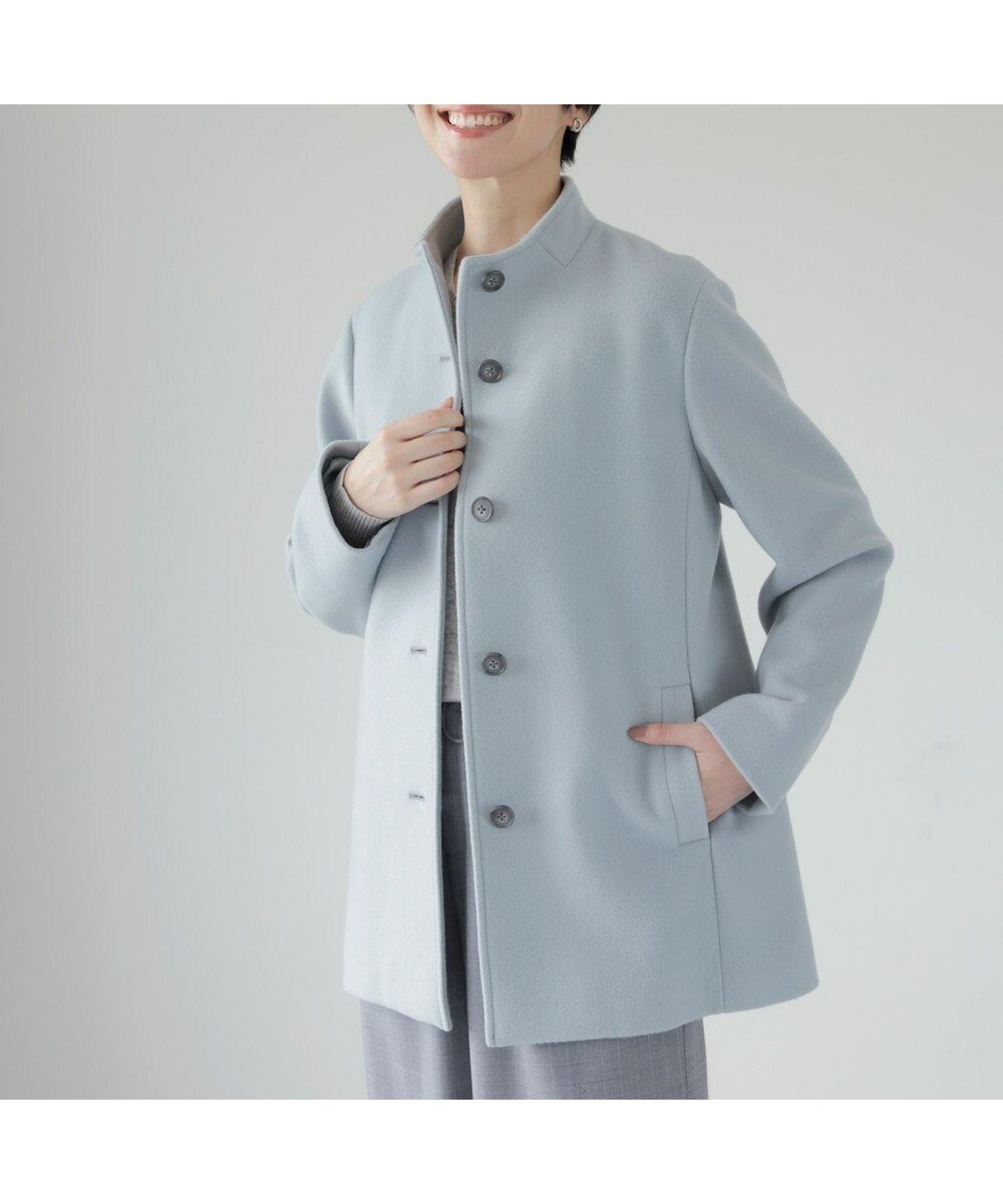 【ジェイ プレス/J.PRESS】のショートビーバー ボトルネック コート インテリア・キッズ・メンズ・レディースファッション・服の通販 founy(ファニー) ファッション Fashion レディースファッション Fashion for Women アウター Coat / Outerwear Collection コート・ロングコート・ピーコート Long Coats, Peacoats & More レディースジャケット・軽アウター Jackets エレガント 上品 Elegant ショート Short, Short Length ジャケット Jacket, Outerwear スタンド Stand Collar, Upright Stand フレアースカート Flared Skirt, A-Line Skirt ボトルネック Bottle Neck, Mock Neck A/W・秋冬 Autumn/Winter アクアブルー系|ID: prp329100004627763 ipo3291000000034282542