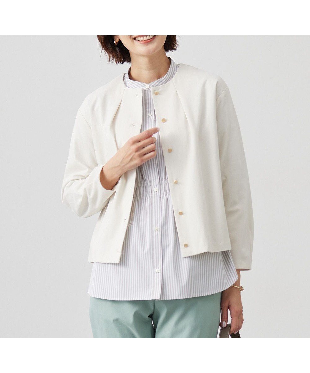 【ジェイ プレス/J.PRESS】のハイゲージポンチ カーディガン インテリア・キッズ・メンズ・レディースファッション・服の通販 founy(ファニー) 　ファッション　Fashion　レディースファッション　Fashion for Women　トップス・カットソー　Cut & Sew Tops　カーディガン・羽織り　Layered Style Cardigans　カーディガン　Cardigan, Knitwear　コンパクト　Compact, Small Size　シンプル　Simple, Minimal　ストレッチ　Stretch, Stretchy Fabric　ドレープ　Drape, Draping Fabric　メタル　Metal, Metal Parts　エレガント 上品　Elegant　夏　Summer　春　Spring　S/S・春夏　SS, Spring/Summer, Warm Season　ライトベージュ系|ID: prp329100004627768 ipo3291000000033643781