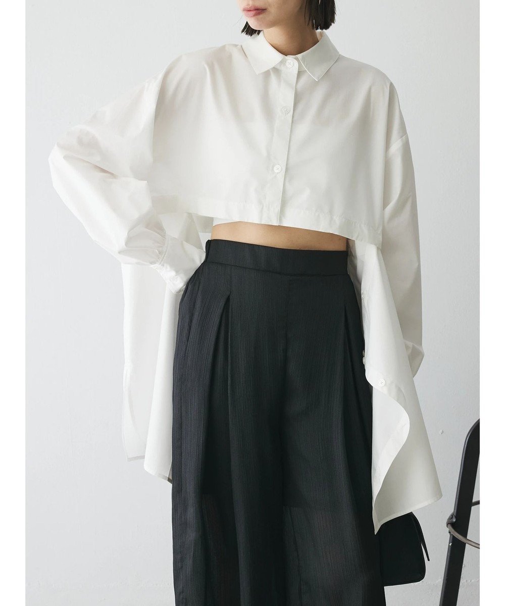 【グリーンパークス/Green Parks】のAnriettMusee 2WAYオーバーサイズシャツ 人気、トレンドファッション・服の通販 founy(ファニー) 　ファッション　Fashion　レディースファッション　Fashion for Women　トップス・カットソー　Cut & Sew Tops　シャツ・ブラウス・オフィスカジュアル　Elegant Blouses & Button-Ups　エレガント 上品　Elegant　春　Spring　今季　This Season, Current Season　ショート　Short, Short Length　シンプル　Simple, Minimal　トレンド　Trend, Trending Now　フランス　France, French　ブロード　Broadcloth, Fine Cotton　ポケット　Pocket, Pocket Detail　S/S・春夏　SS, Spring/Summer, Warm Season　おすすめ　Recommended / Our Picks　夏　Summer　ビジネス 仕事 通勤　Business / Work / Commuting　 other-1|ID: prp329100004627792 ipo3291000000033342868
