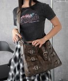 【ウィゴー/WEGO】のベルトデザインBIGショルダー ブラウン|ID: prp329100004627826 ipo3291000000033264197