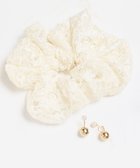 【フィービィー/phoebe】のオンワード限定セット ガーリッシュレースシュシュ×バックモチーフイヤリング ホワイト|ID: prp329100004627841 ipo3291000000033264306