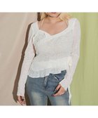 【ウィゴー/WEGO】のキャミレイヤードフリルデザインTOP ホワイトアイボリー|ID: prp329100004627851 ipo3291000000033264348