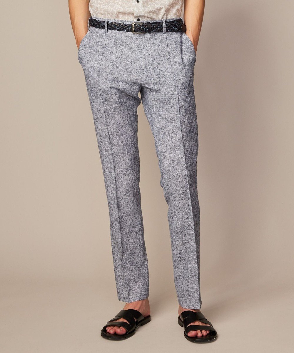 【ジョセフ アブード/JOSEPH ABBOUD / MEN】の【ウエストも伸びる/驚きの多機能性】ドライサッカー パンツ 人気、トレンドファッション・服の通販 founy(ファニー) 　ファッション　Fashion　メンズファッション　Fashion for Men　ボトムス　Bottoms　ウォッシャブル　Machine Washable　春　Spring　抗菌　Antibacterial, Bacteria-Resistant　サッカー　Seersucker, Summer Fabric　シャーリング　Shirring, Ruched　ストレッチ　Stretch, Stretchy Fabric　スピンドル　Spindle, Drawcord　スマート　Smart, Elegant　チェック　Check, Plaid, Tartan　ドレープ　Drape, Draping Fabric　フィット　Fit, Slim Fit　フロント　Front, Front Design　プリント　Print, Printed Pattern　ポケット　Pocket, Pocket Detail　メランジ　Melange, Mixed Yarn　S/S・春夏　SS, Spring/Summer, Warm Season　夏　Summer　 other-1|ID: prp329100004628607 ipo3291000000033395748