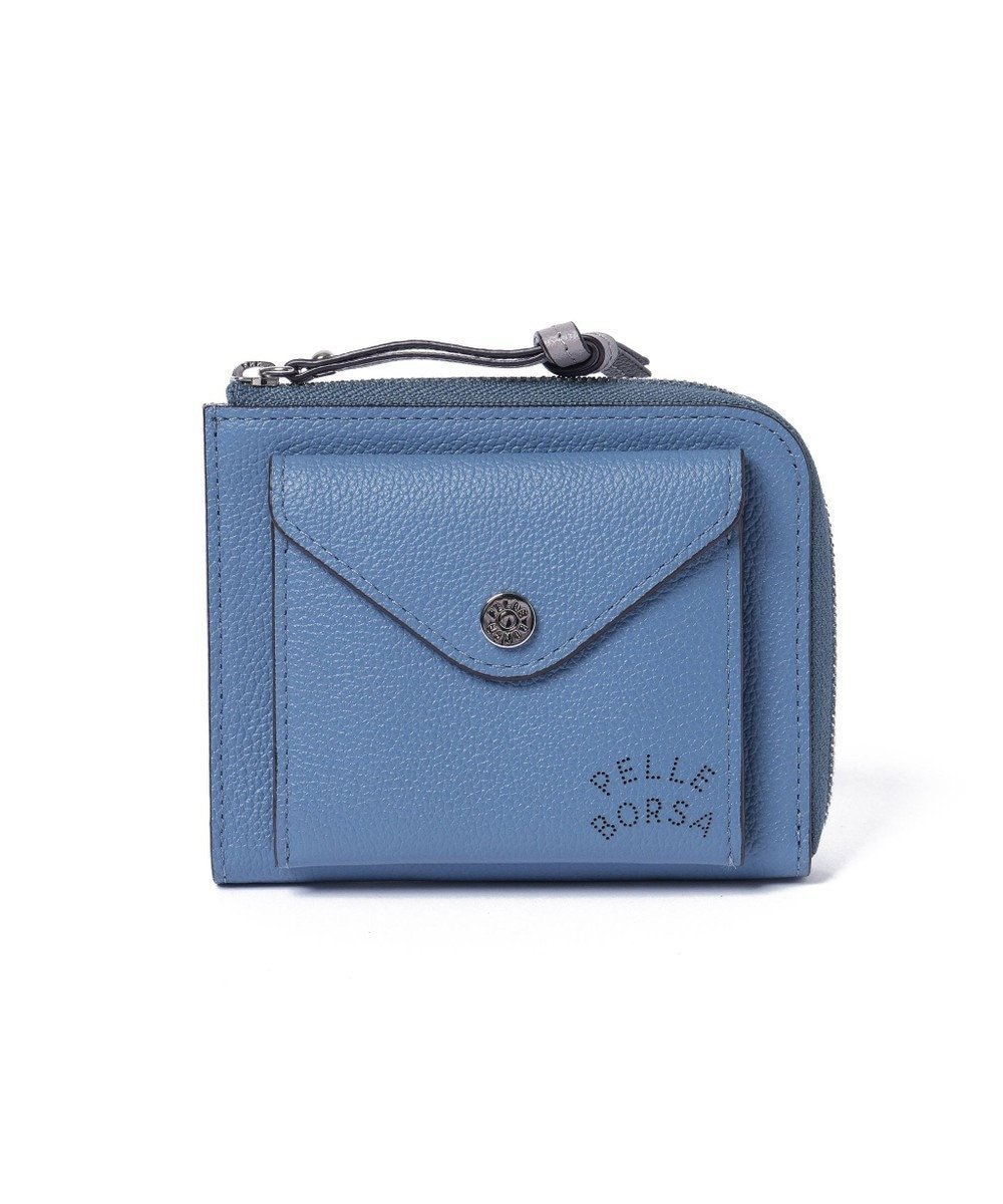 【ペレボルサ/PELLE BORSA】のL字ファスナーコンパクト財布 Very Goods ベリーグッズ 7206 インテリア・キッズ・メンズ・レディースファッション・服の通販 founy(ファニー) 　ファッション　Fashion　レディースファッション　Fashion for Women　ミニ財布・二つ折り財布　Wallets & Card Cases　ウォレット　Wallet　コンパクト　Compact, Small Size　財布　Wallet, Purse　フラップ　Flap, Flap Pocket　ポケット　Pocket, Pocket Detail　おすすめ　Recommended / Our Picks　ブルー|ID: prp329100004628622 ipo3291000000033353283